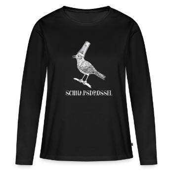 Schnapsdrossel Schnaps Party Alkohol Schnaps - Frauen Premium Bio Langarmshirt - Schwarz - Vorne - Julia (174cm)