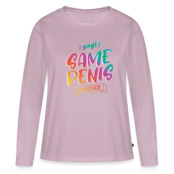 Same Penis forever - Frauen Premium Bio Langarmshirt - Altrosa - Vorne - Julia (174cm)
