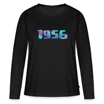 1956 Geburtstagsgeschenk Vintage 1956 Retro 1956 - Frauen Premium Bio Langarmshirt - Schwarz - Vorne - Julia (174cm)