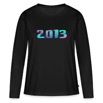 Geburtstagsgeschenk 2013 Jahrgang 2013 Retro 2013 - Frauen Premium Bio Langarmshirt - Schwarz - Vorne - Julia (174cm)