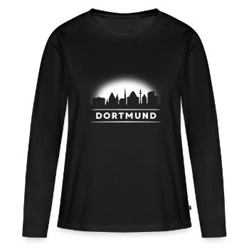 Dortmund Skyline Ruhrpott Ruhr Area Dortmunder - T-shirt manches longues Premium bio Femme - noir - Devant - Julia (174cm)