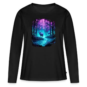 Always Barbecue Fun Fellation Vache Bratwurst Oeufs - T-shirt manches longues Premium bio Femme - noir - Devant - Julia (174cm)