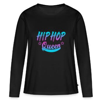Hip Hop Queen - Women's Premium Organic Long Sleeve Shirt - black - Front - Julia (174cm)