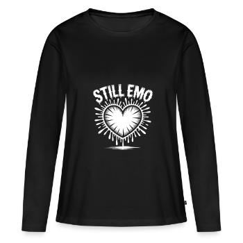 Toujours emo ! Esthétique alternative gothique emo - T-shirt manches longues Premium bio Femme - noir - Devant - Julia (174cm)