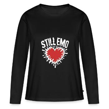 Toujours emo ! Esthétique alternative gothique emo - T-shirt manches longues Premium bio Femme - noir - Devant - Julia (174cm)