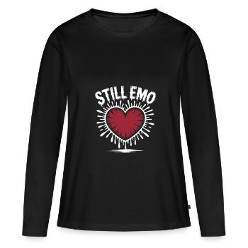 Toujours emo ! Esthétique alternative gothique emo - T-shirt manches longues Premium bio Femme - noir - Devant - Julia (174cm)