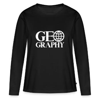 Géographe carte géographe Géographe Géographe - T-shirt manches longues Premium bio Femme - noir - Devant - Julia (174cm)