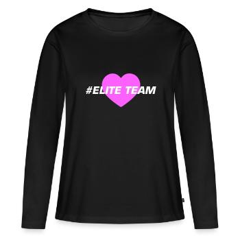 Amour du cœur de l’équipe d’élite - T-shirt manches longues Premium bio Femme - noir - Devant - Julia (174cm)