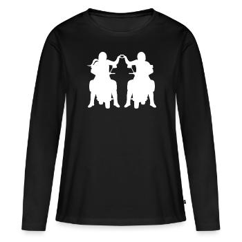 Bikercouple Touring Motorcycle Couple Tourer Couple Bike - Women's Premium Organic Long Sleeve Shirt - black - Front - Julia (174cm)