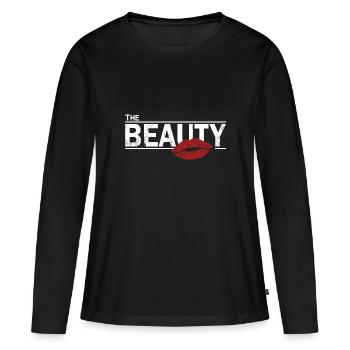 The  - Frauen Premium Bio Langarmshirt - Schwarz - Vorne - Julia (174cm)