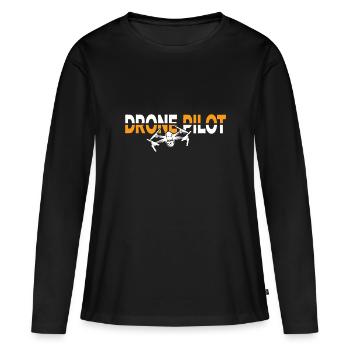 Drone Pilot Drone Drones Drone Pilot Limited - T-shirt manches longues Premium bio Femme - noir - Devant - Julia (174cm)