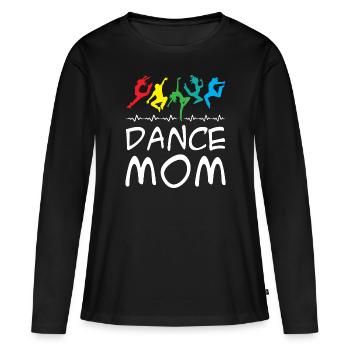 Maman danseuse - T-shirt manches longues Premium bio Femme - noir - Devant - Julia (174cm)