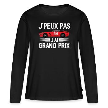 Je peux pas j ai grand prix - T-shirt manches longues Premium bio Femme - noir - Devant - Julia (174cm)