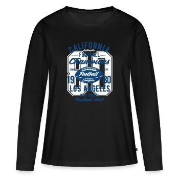 California Football League - T-shirt manches longues Premium bio Femme - noir - Devant - Julia (174cm)