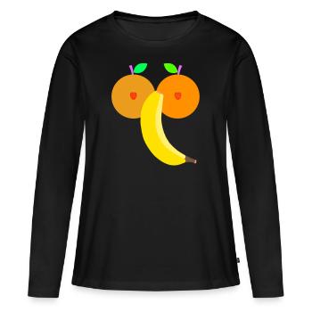 fruit - T-shirt manches longues Premium bio Femme - noir - Devant - Julia (174cm)