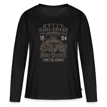 Rally Paris Dakar Automobile - Frauen Premium Bio Langarmshirt - Schwarz - Vorne - Julia (174cm)