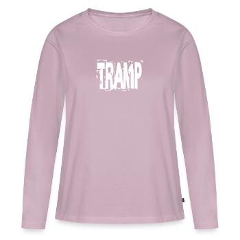 Auto-stop - T-shirt manches longues Premium bio Femme - rose poudré - Devant - Julia (174cm)
