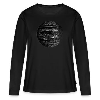 Jupiter - T-shirt manches longues Premium bio Femme - noir - Devant - Julia (174cm)