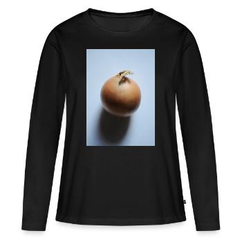 oignon - T-shirt manches longues Premium bio Femme - noir - Devant - Julia (174cm)