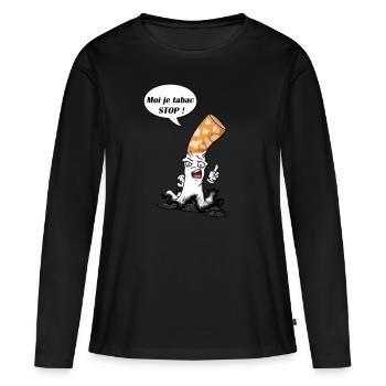 cigarette type 4 - Women's Premium Organic Long Sleeve Shirt - black - Front - Julia (174cm)