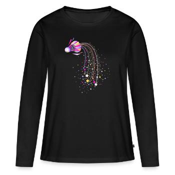 Badminton shuttlecock shuttlecock badminton game - Women's Premium Organic Long Sleeve Shirt - black - Front - Julia (174cm)