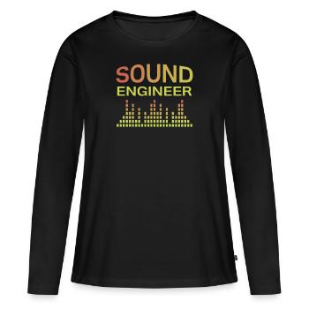 Ingénieur du son Ingénieur du son - T-shirt manches longues Premium bio Femme - noir - Devant - Julia (174cm)