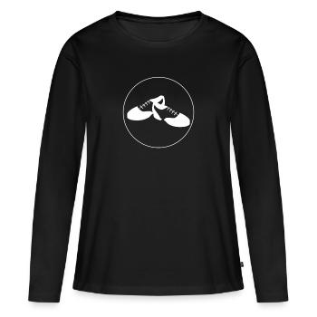 Stepptanz Tanz steppen - Frauen Premium Bio Langarmshirt - Schwarz - Vorne - Julia (174cm)