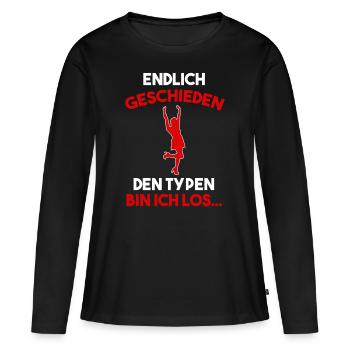 Geschieden Scheidung Trennung - Frauen Premium Bio Langarmshirt - Schwarz - Vorne - Julia (174cm)
