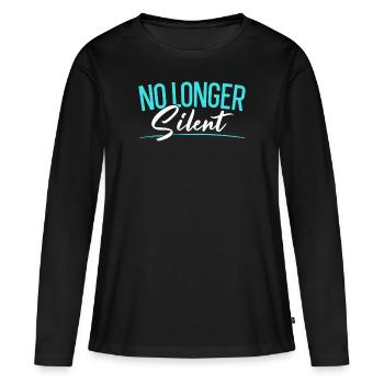 Pas plus muet Sex Assault - T-shirt manches longues Premium bio Femme - noir - Devant - Julia (174cm)
