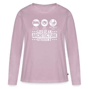 Life of an Architecture Student Architect - Women's Premium Organic Long Sleeve Shirt - dusky pink - Front - Julia (174cm)