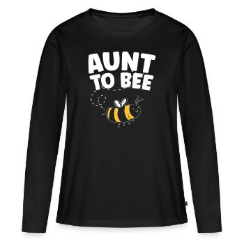 Aunt To Bee Future Aunt - Women's Premium Organic Long Sleeve Shirt - black - Front - Julia (174cm)