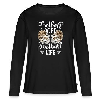 Football Frau Footballlife American Football - Women's Premium Organic Long Sleeve Shirt - black - Front - Julia (174cm)