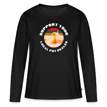 Poterie Poterie Poterie Poterie Poterie Poterie Poterie Poterie Poterie - T-shirt manches longues Premium bio Femme - noir - Devant - Julia (174cm)