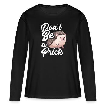 Igel Igel Igel - Frauen Premium Bio Langarmshirt - Schwarz - Vorne - Julia (174cm)