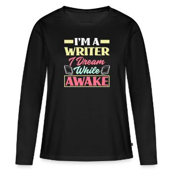 Author Author Funny Author Gift - Women's Premium Organic Long Sleeve Shirt - black - Front - Julia (174cm)