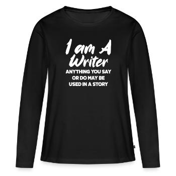 Author Author Funny Author Gift - Women's Premium Organic Long Sleeve Shirt - black - Front - Julia (174cm)