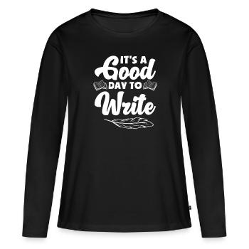 Author Author Funny Author Gift - Women's Premium Organic Long Sleeve Shirt - black - Front - Julia (174cm)