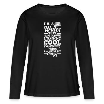 Author Author Funny Author Gift - Women's Premium Organic Long Sleeve Shirt - black - Front - Julia (174cm)