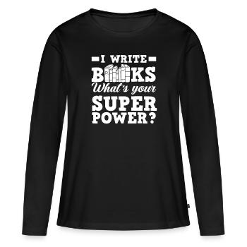 Author Author Funny Author Gift - Women's Premium Organic Long Sleeve Shirt - black - Front - Julia (174cm)