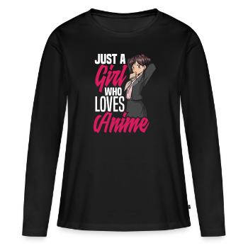 Funny Anime Gift - Women's Premium Organic Long Sleeve Shirt - black - Front - Julia (174cm)
