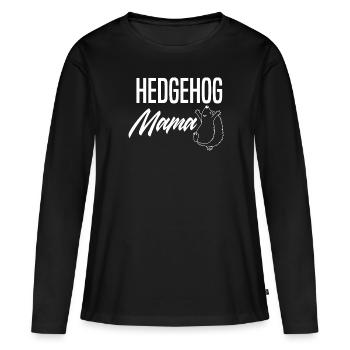 Igel Igel Igel - Frauen Premium Bio Langarmshirt - Schwarz - Vorne - Julia (174cm)