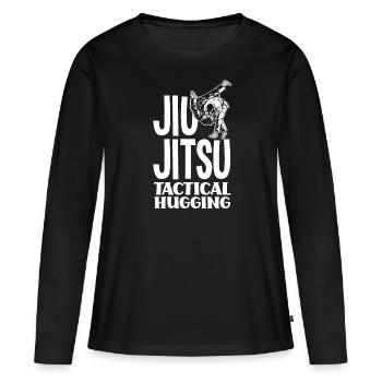 Jiu Jitsu Jiu Jitsu Jiu Jitsu - Frauen Premium Bio Langarmshirt - Schwarz - Vorne - Julia (174cm)