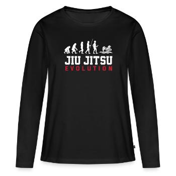 Jiu Jitsu Jiu Jitsu Jiu Jitsu - Frauen Premium Bio Langarmshirt - Schwarz - Vorne - Julia (174cm)