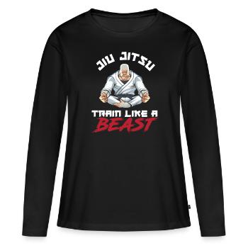 Jiu Jitsu Jiu Jitsu Jiu Jitsu - Frauen Premium Bio Langarmshirt - Schwarz - Vorne - Julia (174cm)