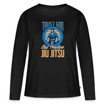 Jiu Jitsu Jiu Jitsu Jiu Jitsu - Frauen Premium Bio Langarmshirt - Schwarz - Vorne - Julia (174cm)