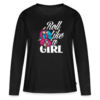 Jiu Jitsu Jiu Jitsu Jiu Jitsu - Frauen Premium Bio Langarmshirt - Schwarz - Vorne - Julia (174cm)