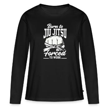 Jiu Jitsu Jiu Jitsu Jiu Jitsu - Frauen Premium Bio Langarmshirt - Schwarz - Vorne - Julia (174cm)