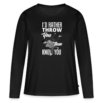 Jiu Jitsu Jiu Jitsu Jiu Jitsu - Frauen Premium Bio Langarmshirt - Schwarz - Vorne - Julia (174cm)