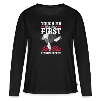 Jiu Jitsu Jiu Jitsu Jiu Jitsu - Frauen Premium Bio Langarmshirt - Schwarz - Vorne - Julia (174cm)