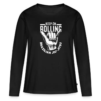 Jiu Jitsu Jiu Jitsu Jiu Jitsu - Frauen Premium Bio Langarmshirt - Schwarz - Vorne - Julia (174cm)